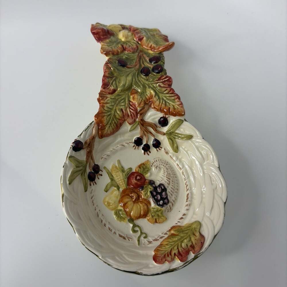 Cracker Barrel Thanksgiving Spoon Rest 8”x4”x1.5”
